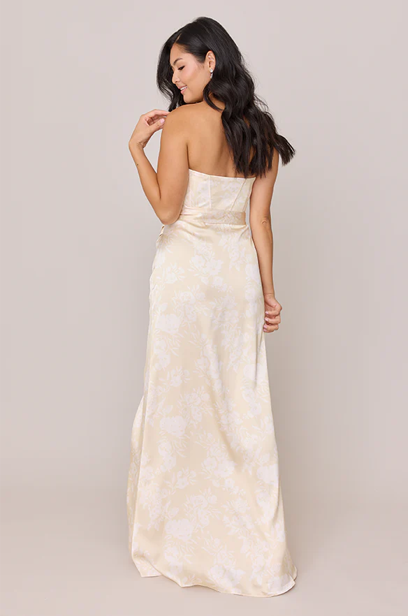 Amara Satin Floral Print Dress | Made To Order - Image 32
