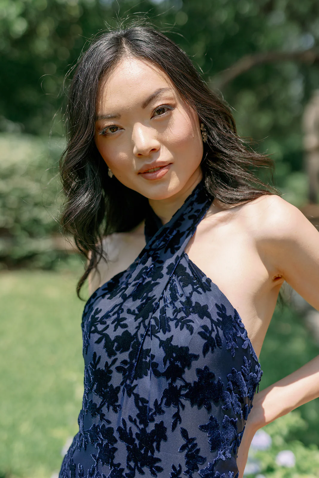 Athena Floral Burnout Velvet Dress | Made To Order - Image 12