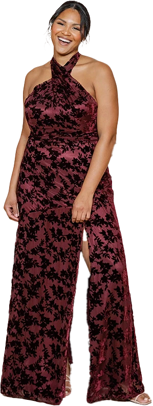 Athena Floral Burnout Velvet Dress | Made To Order - Image 28