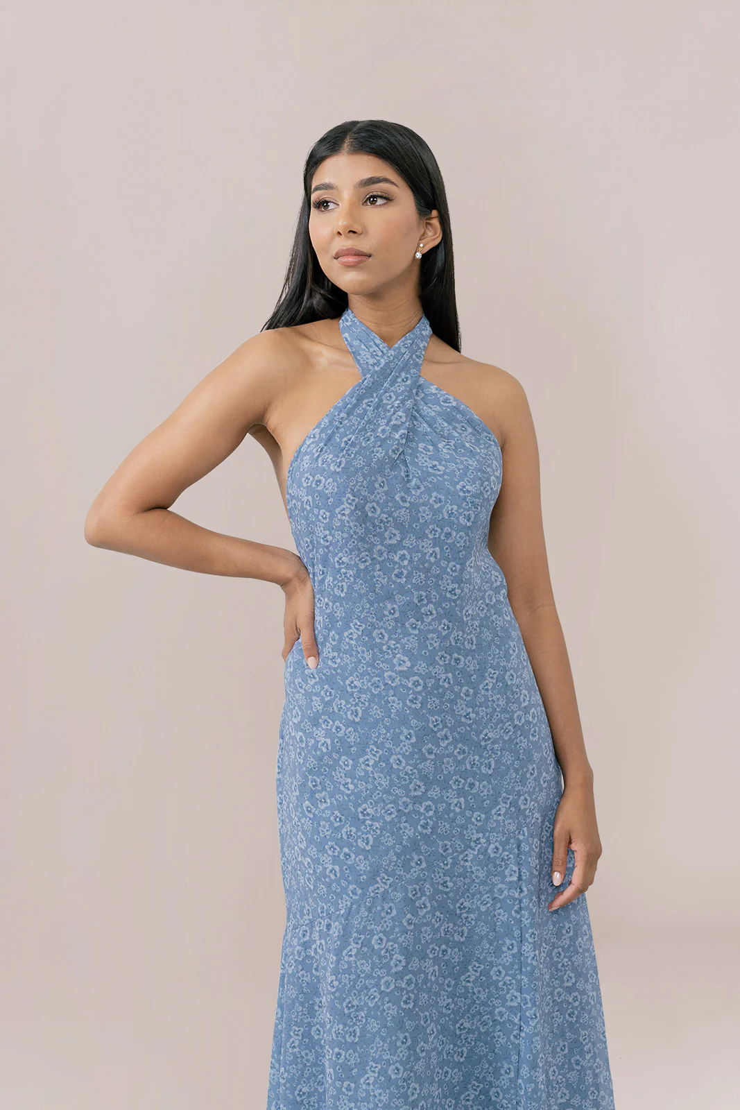 Athena Chiffon Floral Print Dress | Made To Order - Image 14