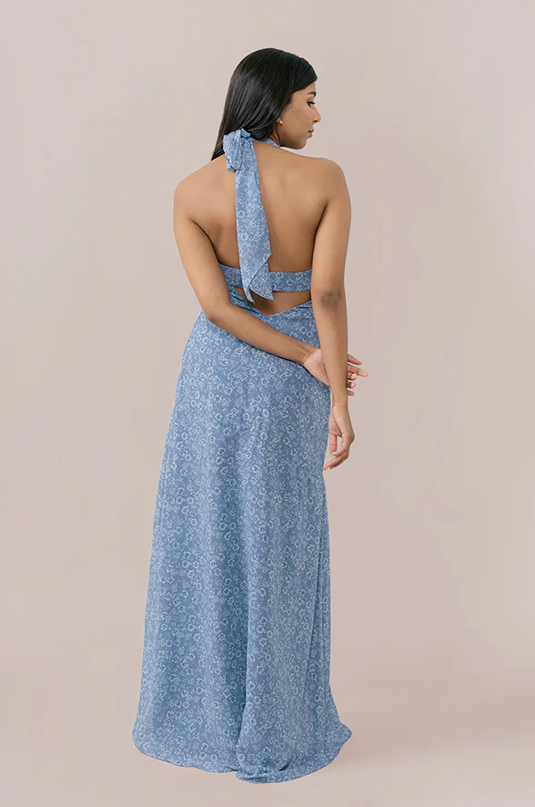 Athena Chiffon Floral Print Dress | Made To Order - Image 15