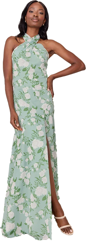 Athena Chiffon Floral Print Dress | Made To Order - Image 34