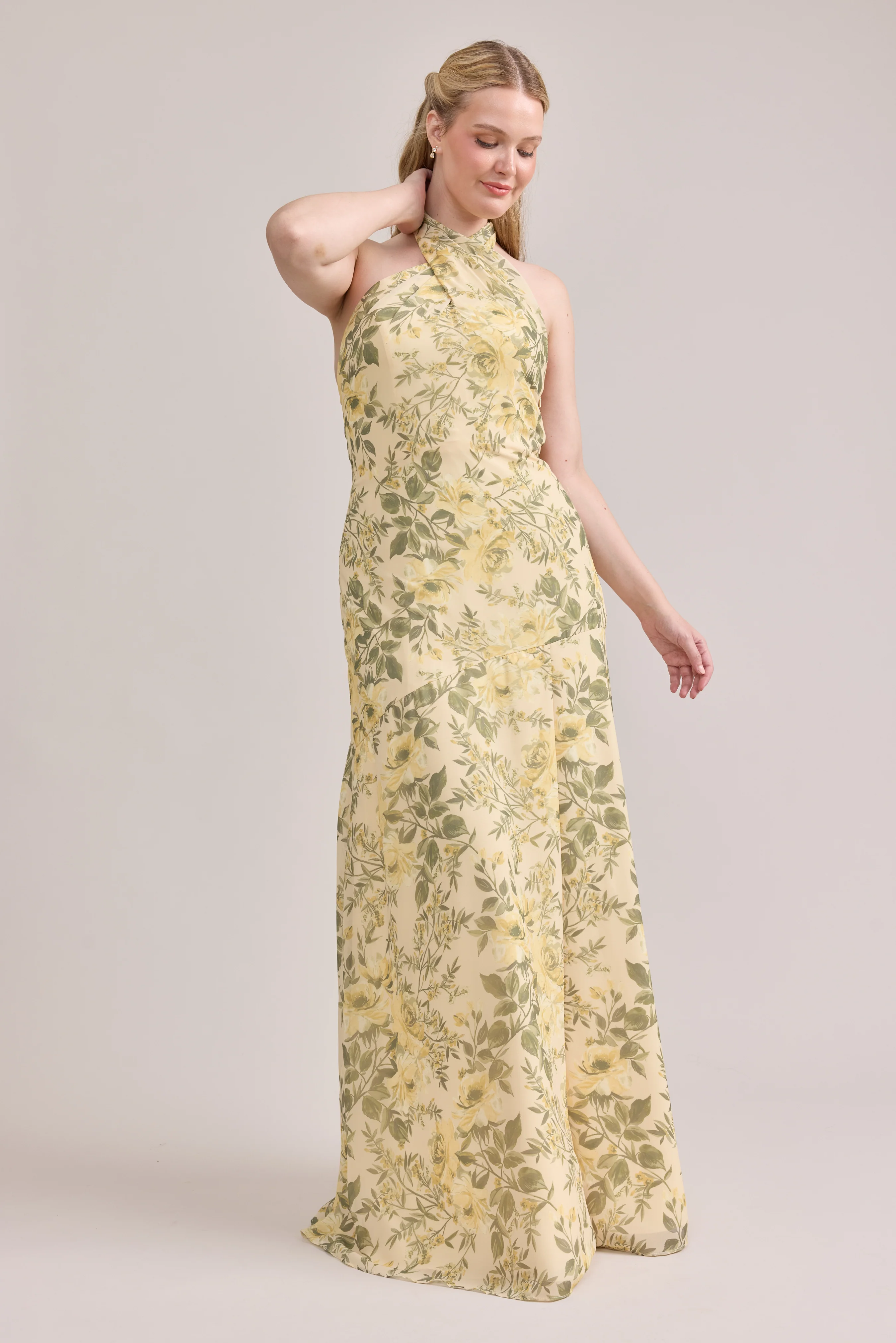Athena Chiffon Floral Print Dress | Made To Order - Image 42