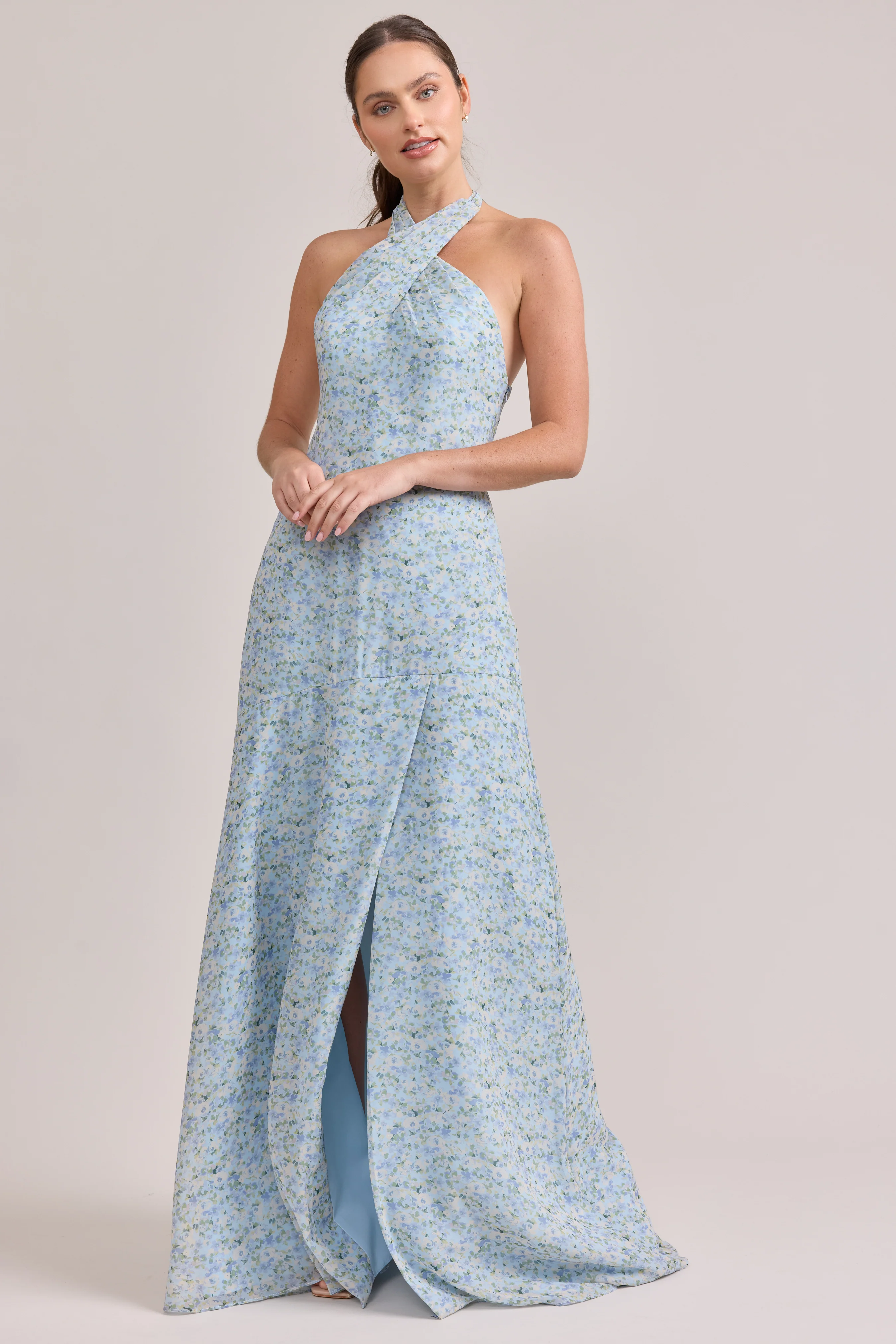 Athena Chiffon Floral Print Dress | Made To Order - Image 55