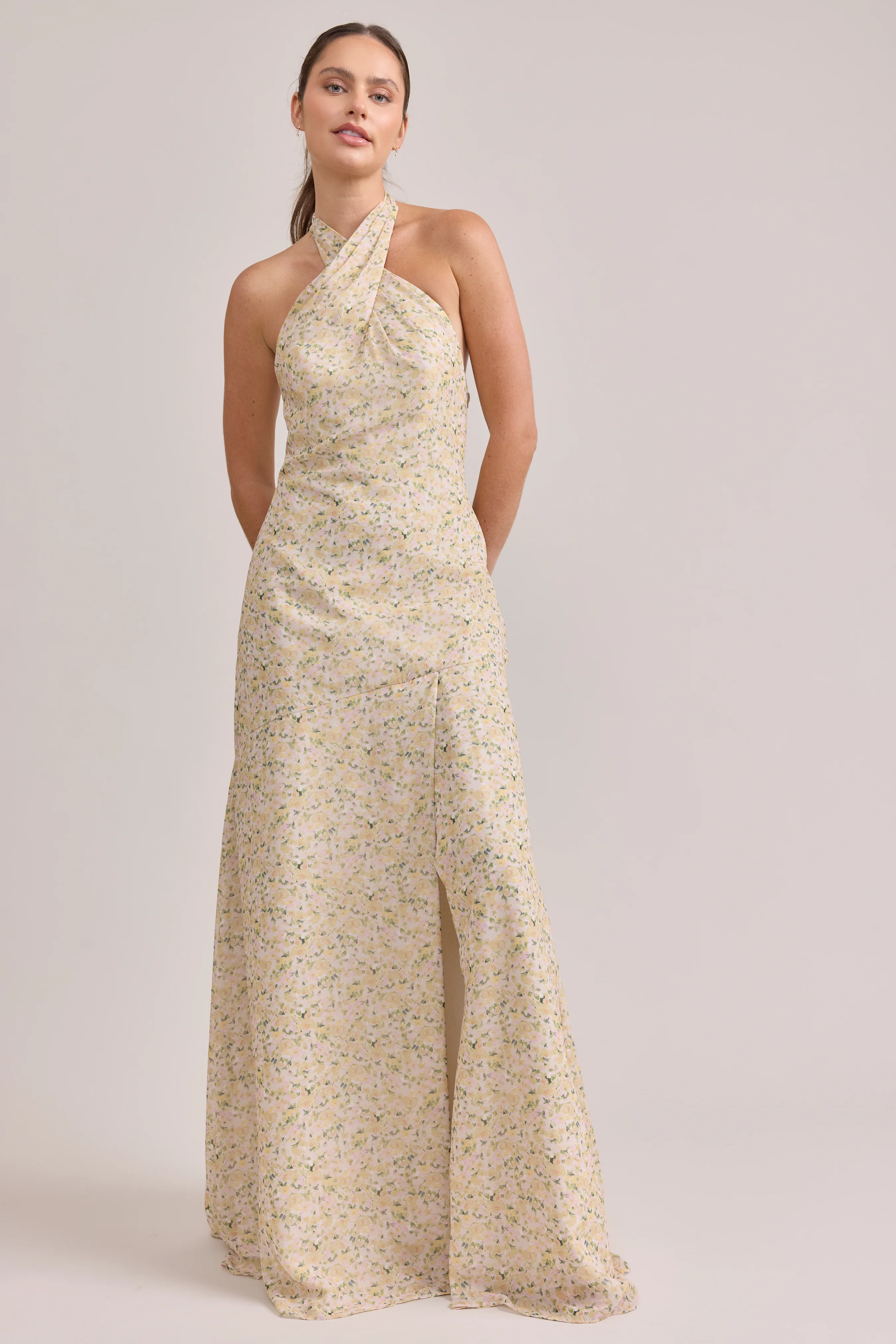 Athena Chiffon Floral Print Dress | Made To Order - Image 57