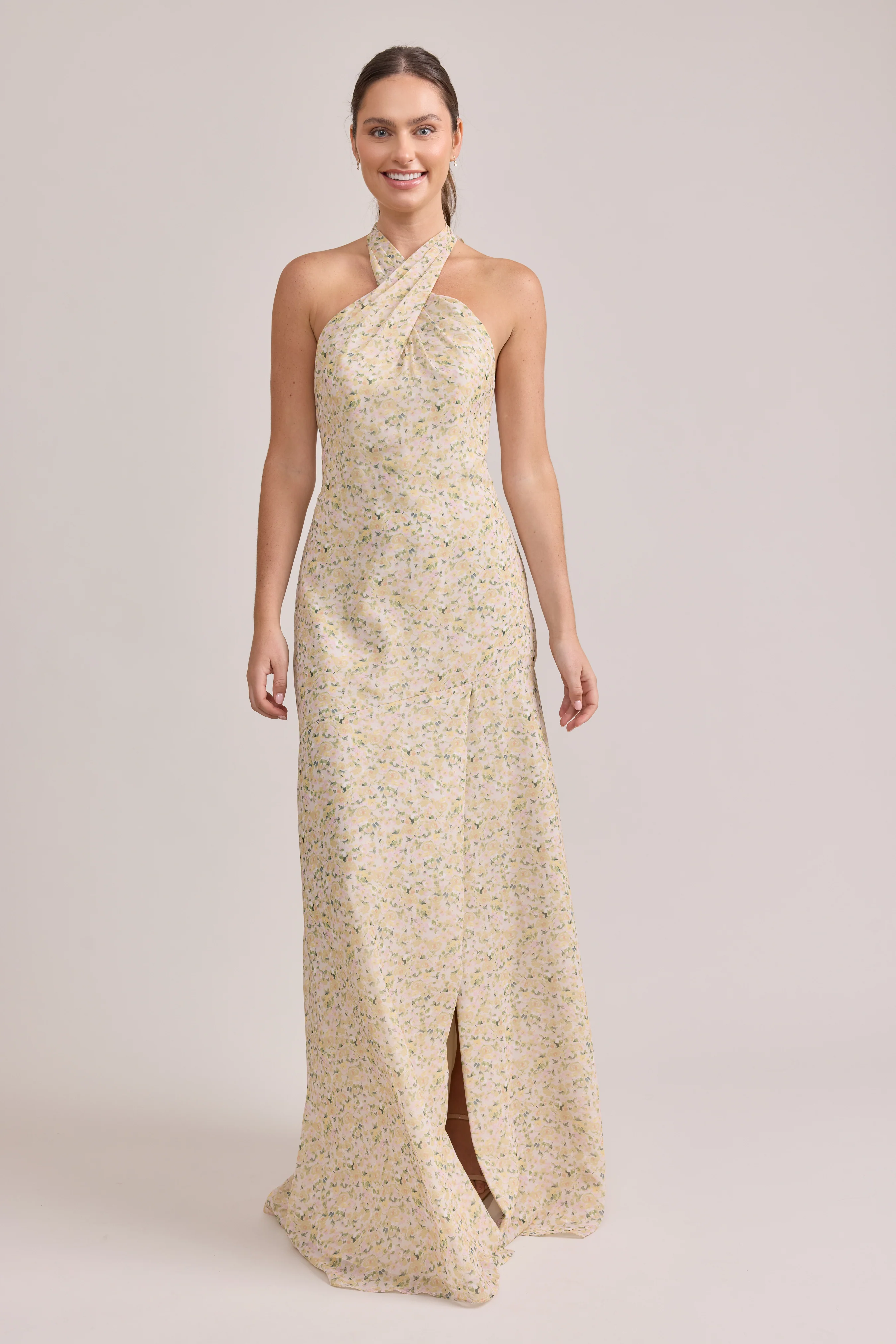 Athena Chiffon Floral Print Dress | Made To Order - Image 59