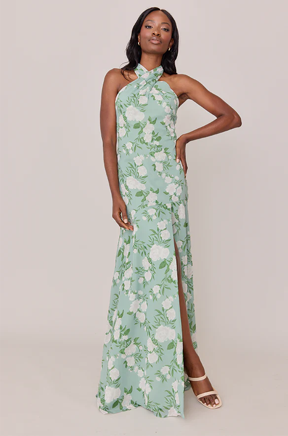 Athena Chiffon Floral Print Dress | Made To Order - Image 7