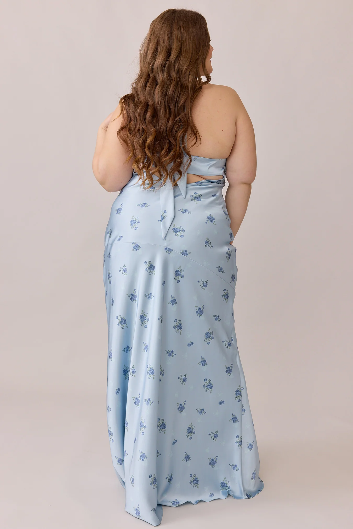 Athena Satin Floral Print Dress | Made To Order - Image 72