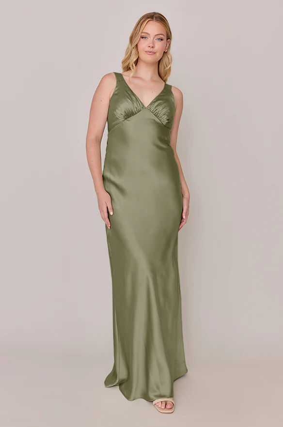 Audrey Satin Dress | Made To Order - Image 101