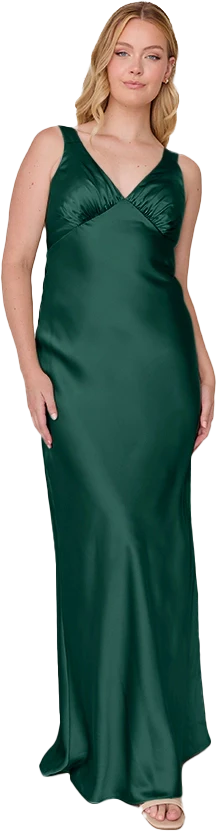 Audrey Satin Dress | Made To Order - Image 200