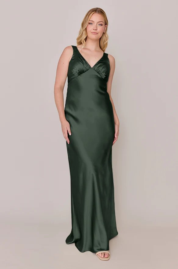 Audrey Satin Dress | Made To Order - Image 36