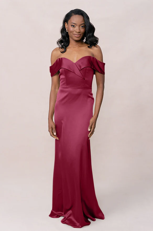Bardot Satin Dress | Made To Order - Image 10