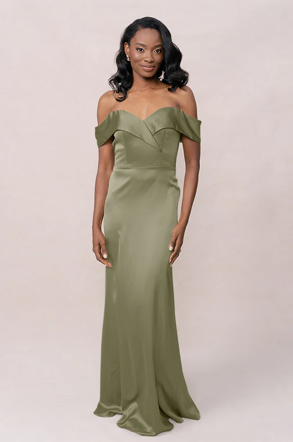Bardot Satin Dress | Made To Order - Image 37