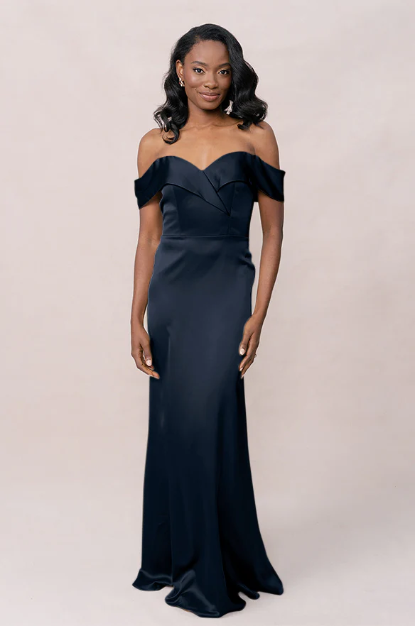 Bardot Satin Dress | Made To Order - Image 38