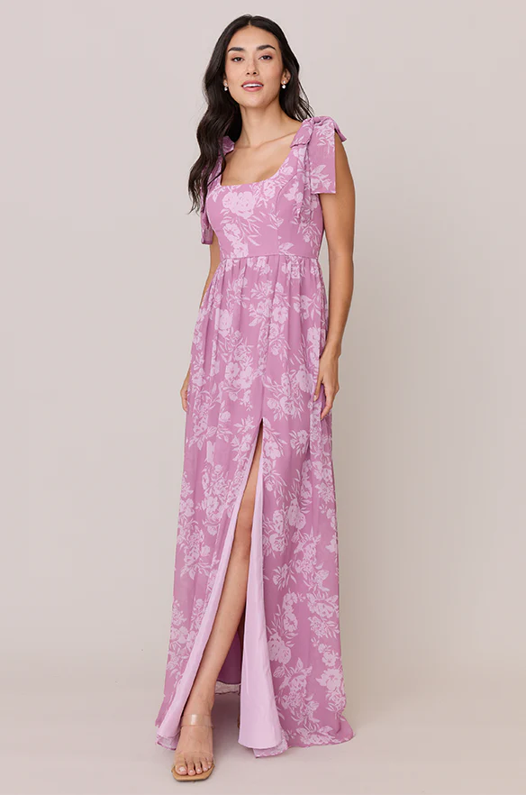 Bowie Chiffon Floral Print Dress | Made To Order - Image 12