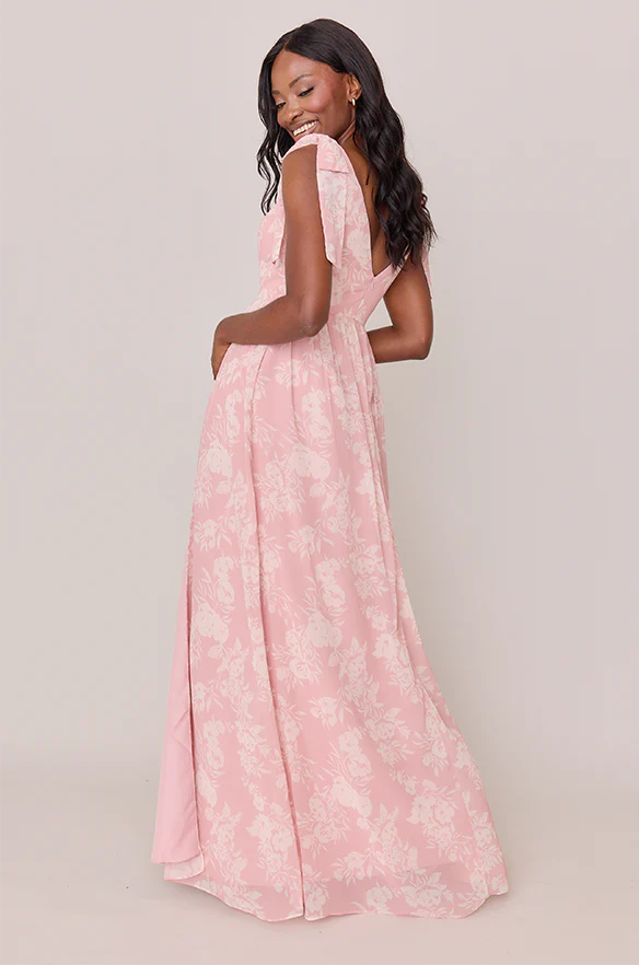 Bowie Chiffon Floral Print Dress | Made To Order - Image 13