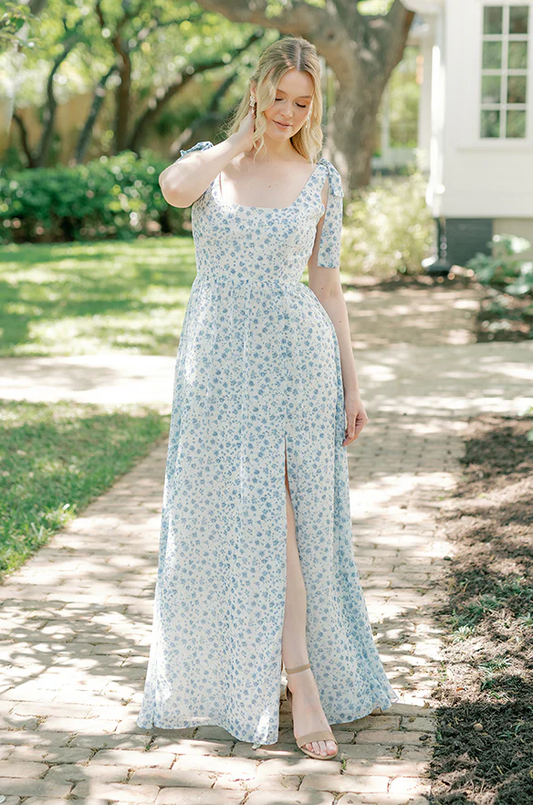Bowie Chiffon Floral Print Dress | Made To Order - Image 17