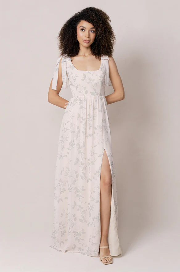 Bowie Chiffon Floral Print Dress | Made To Order - Image 23