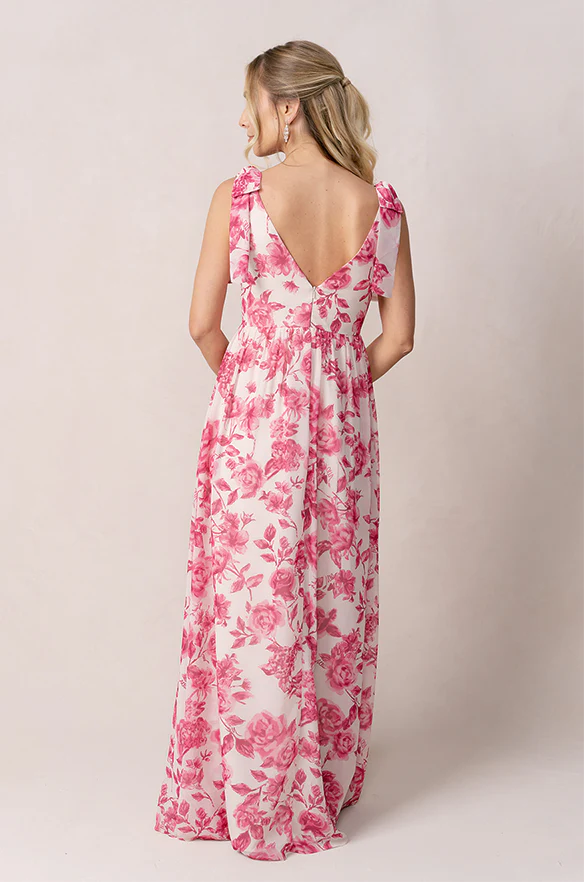 Bowie Chiffon Floral Print Dress | Made To Order - Image 26