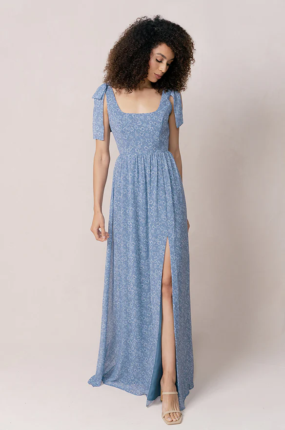 Bowie Chiffon Floral Print Dress | Made To Order - Image 27