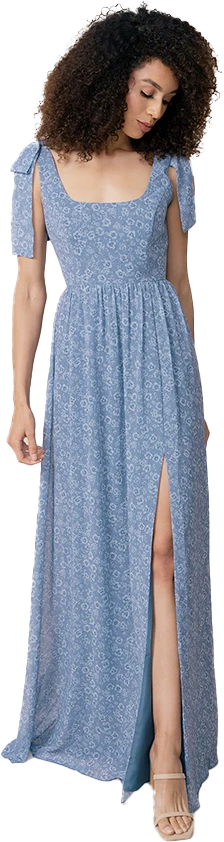 Bowie Chiffon Floral Print Dress | Made To Order - Image 35