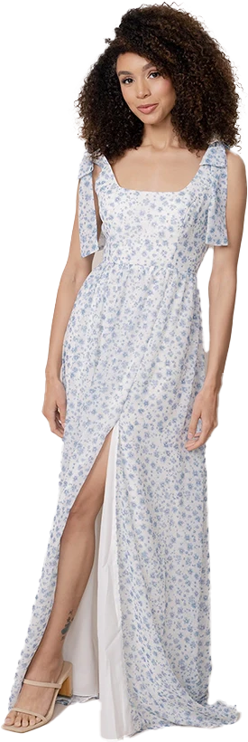 Bowie Chiffon Floral Print Dress | Made To Order - Image 36