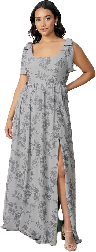 Bowie Chiffon Floral Print Dress | Made To Order - Image 39