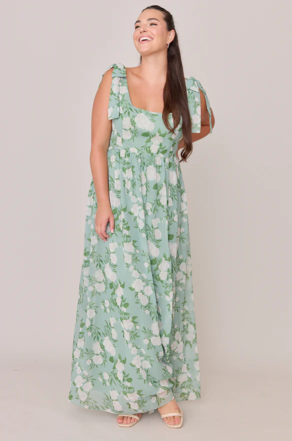 Bowie Chiffon Floral Print Dress | Made To Order - Image 5