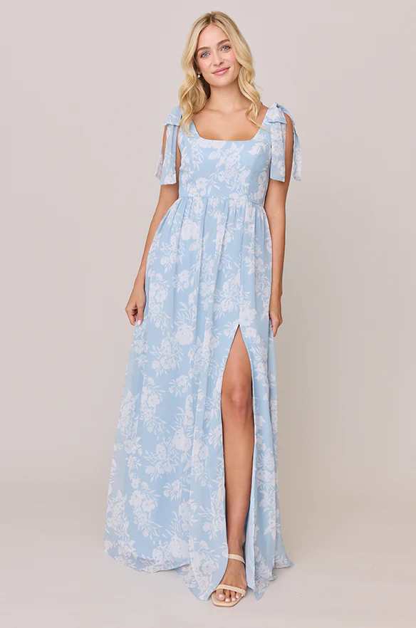 Bowie Chiffon Floral Print Dress | Made To Order - Image 7