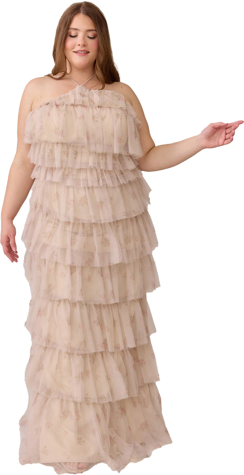 Carrie Tulle Floral Print Dress | Made To Order - Image 8