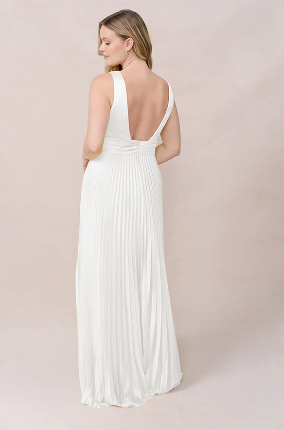 Celine Satin Pleated Dress | Made To Order - Image 104