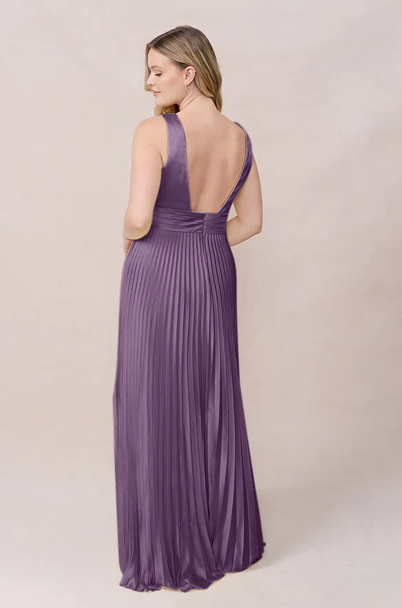 Celine Satin Pleated Dress | Made To Order - Image 32