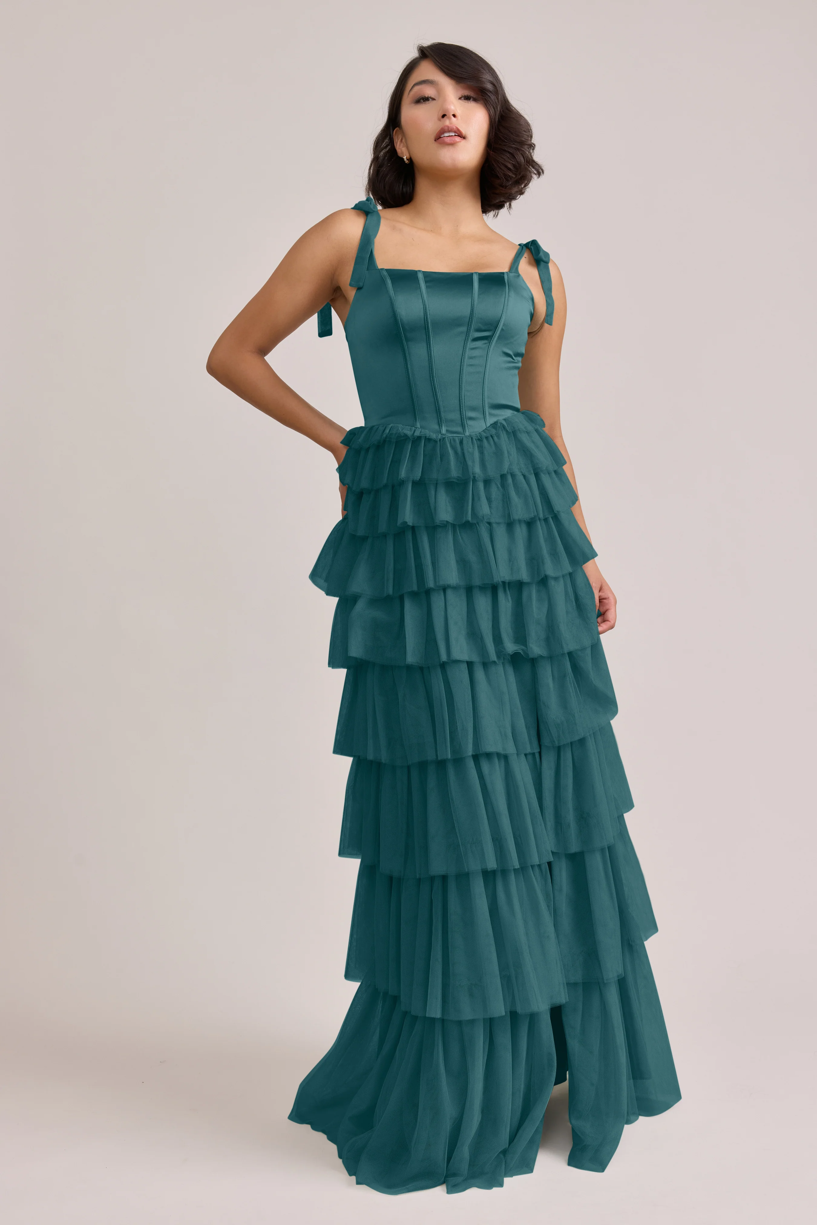 Charlotte Satin + Tulle Dress | Made To Order - Image 14