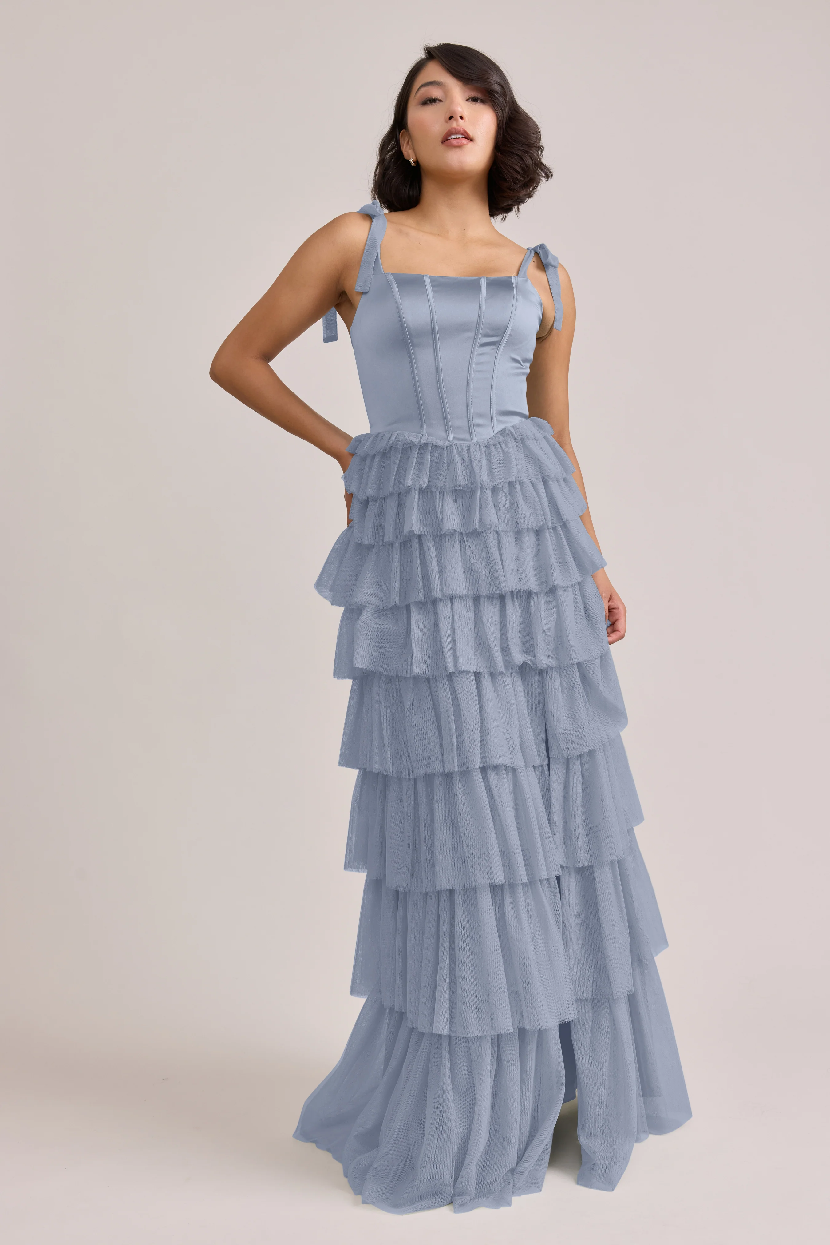 Charlotte Satin + Tulle Dress | Made To Order - Image 18