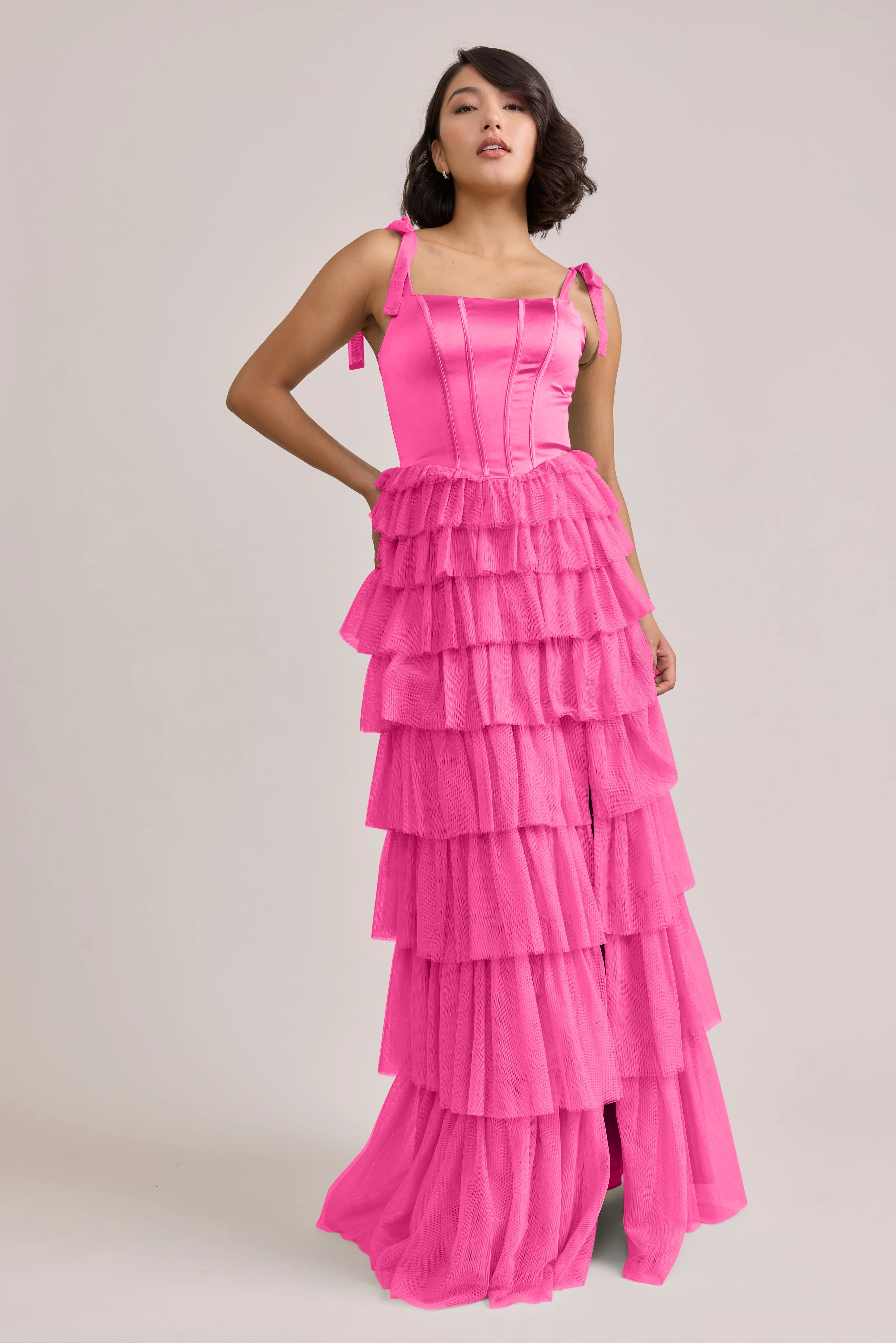 Charlotte Satin + Tulle Dress | Made To Order - Image 28