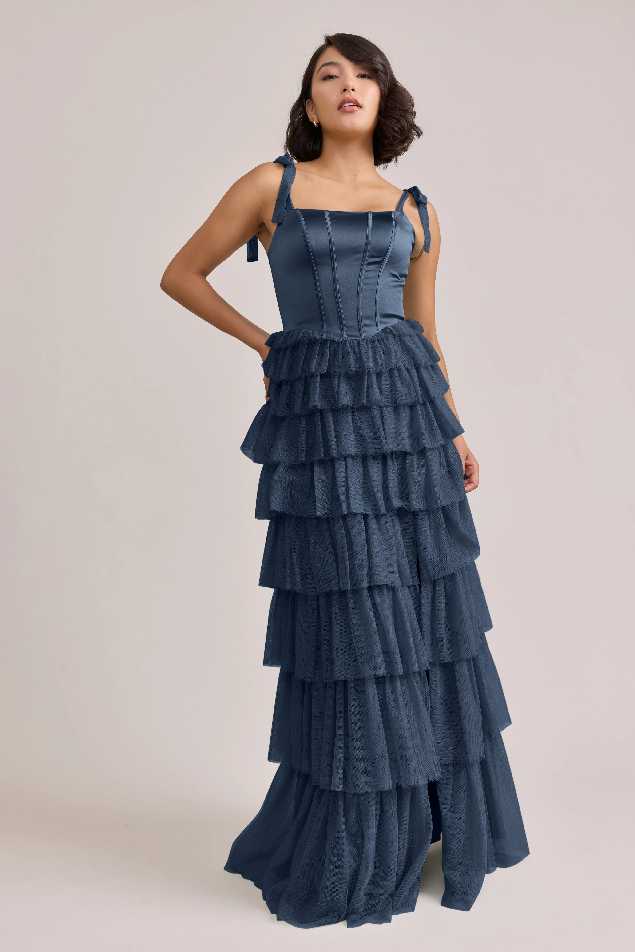 Charlotte Satin + Tulle Dress | Made To Order - Image 34