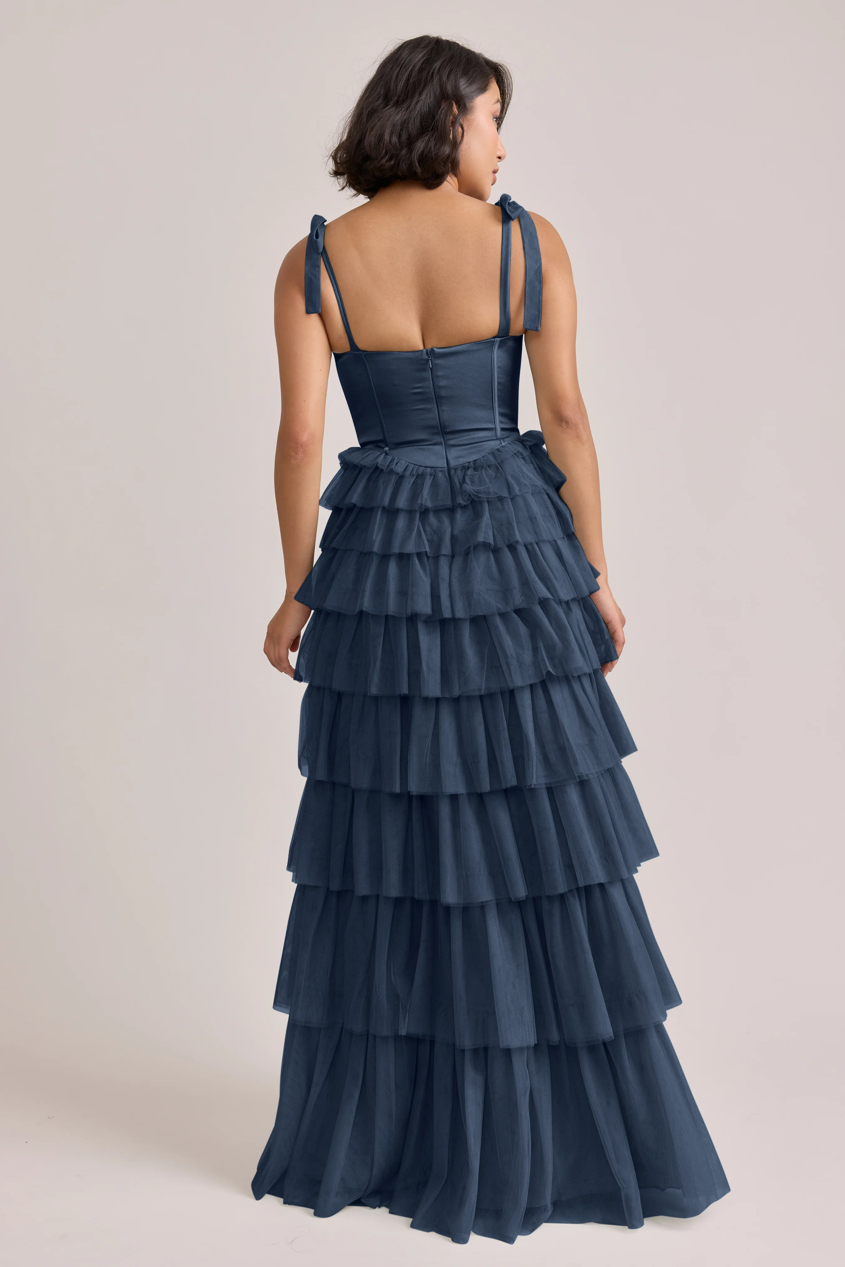 Charlotte Satin + Tulle Dress | Made To Order - Image 35