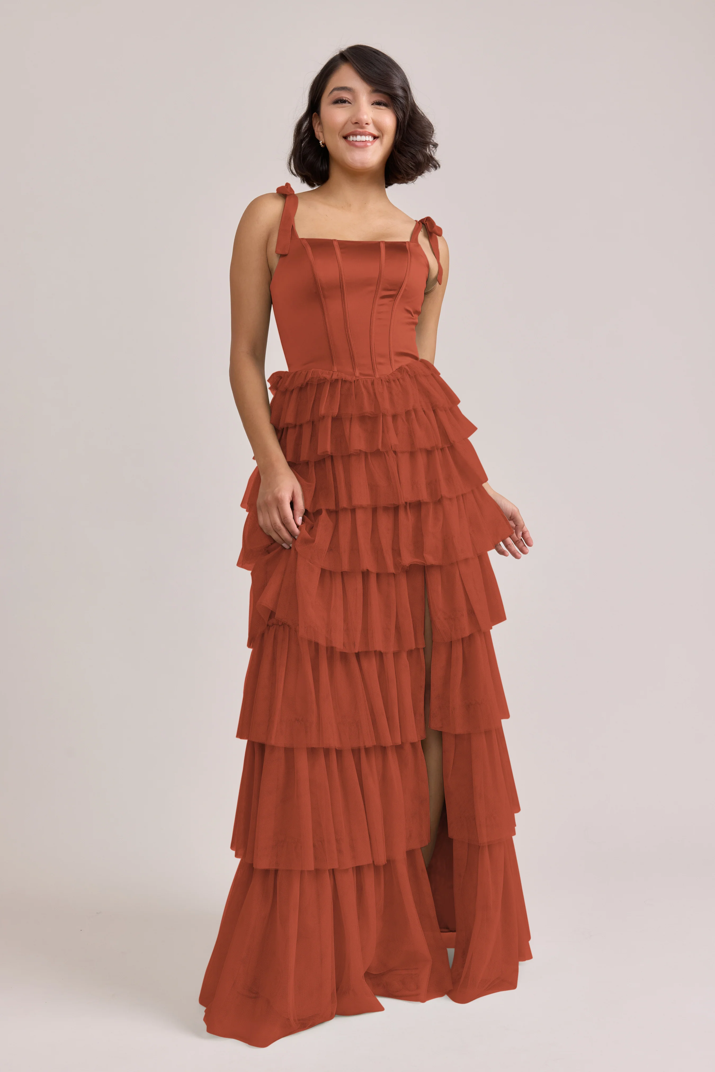 Charlotte Satin + Tulle Dress | Made To Order - Image 43