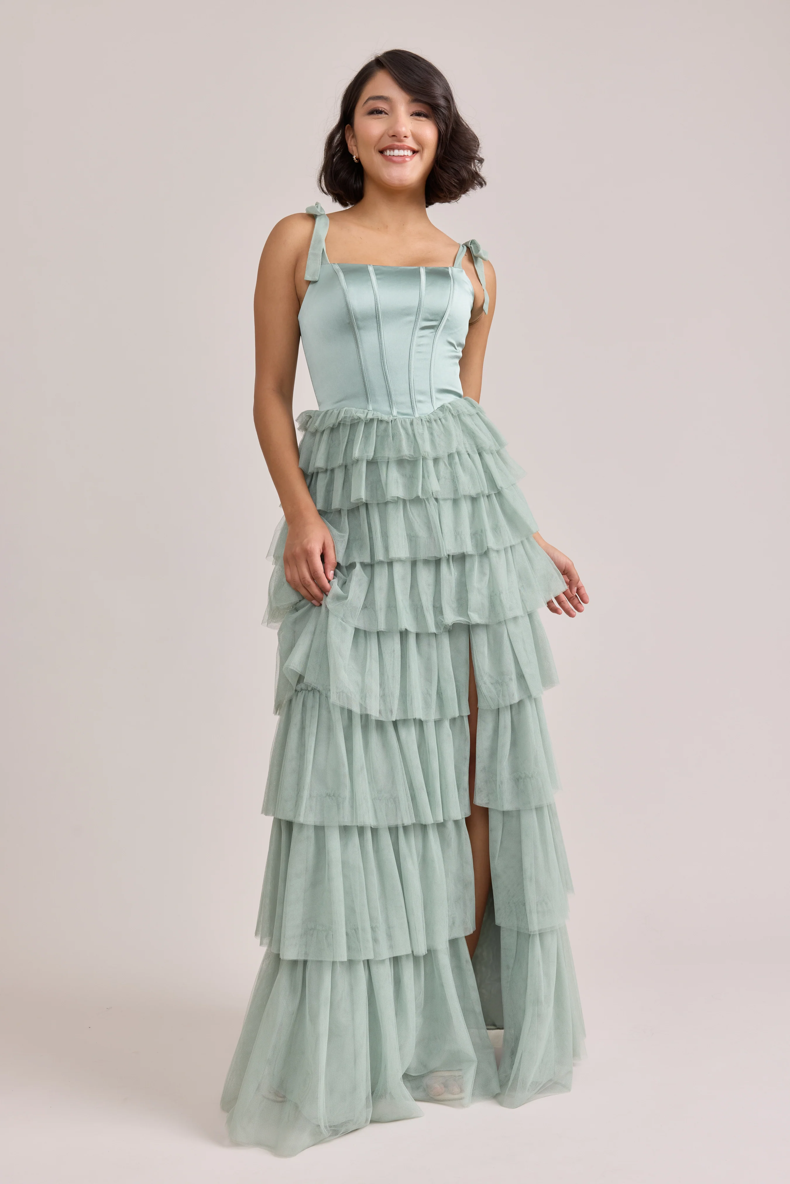 Charlotte Satin + Tulle Dress | Made To Order - Image 49