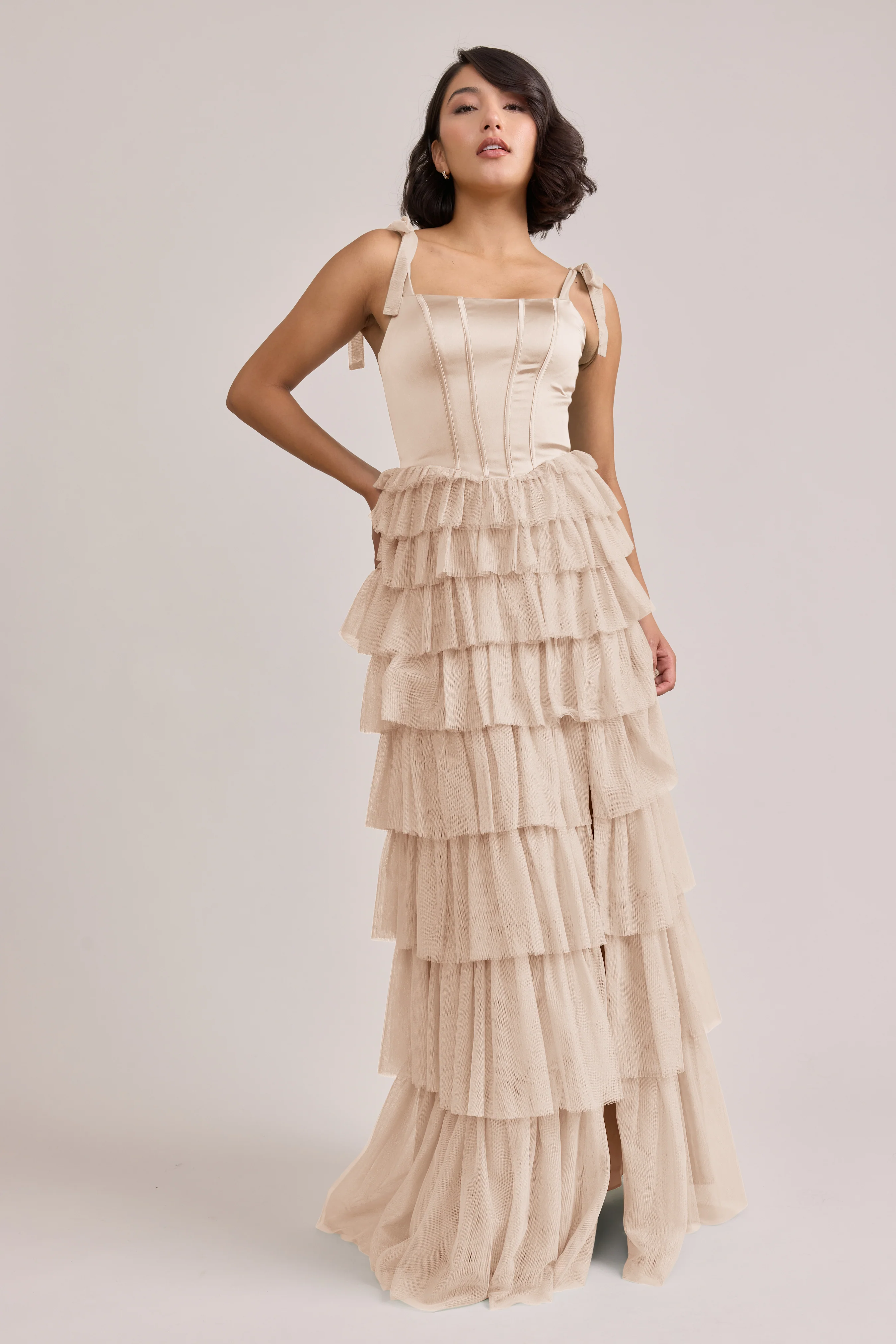 Charlotte Satin + Tulle Dress | Made To Order - Image 54