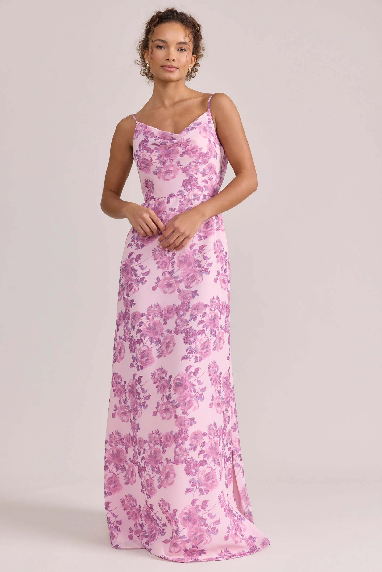 Nadia Chiffon Floral Print Dress | Made To Order - Image 44