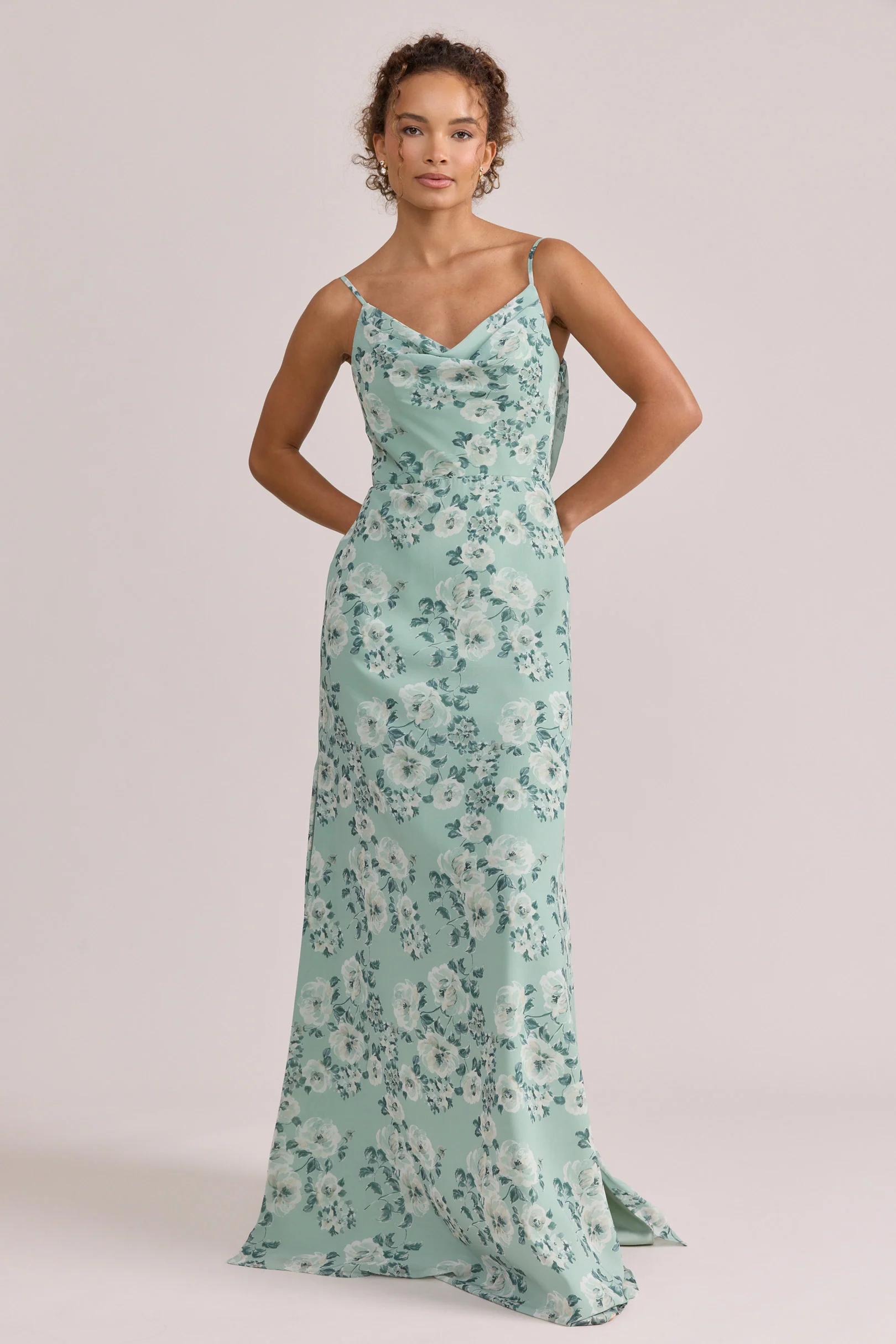 Nadia Chiffon Floral Print Dress | Made To Order - Image 42