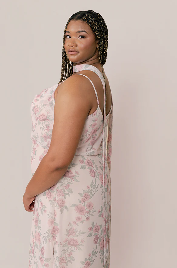 Chiffon Floral Print Skinny Scarf | Made To Order - Image 10