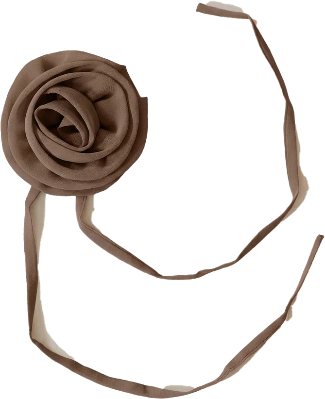 Chiffon Rose Neck Tie | Made To Order - Image 70
