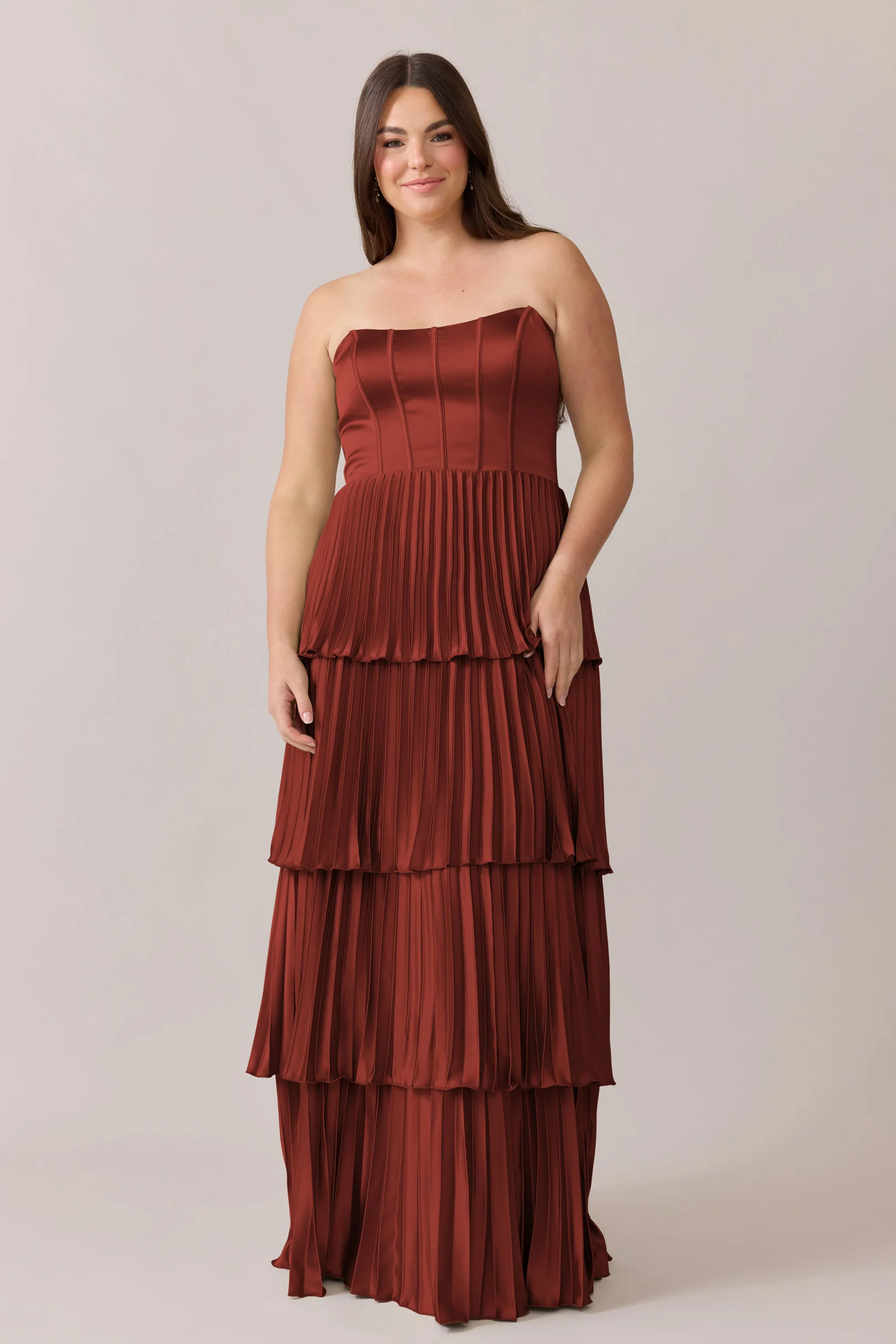 Collins Satin Pleated Dress | Made To Order - Image 12