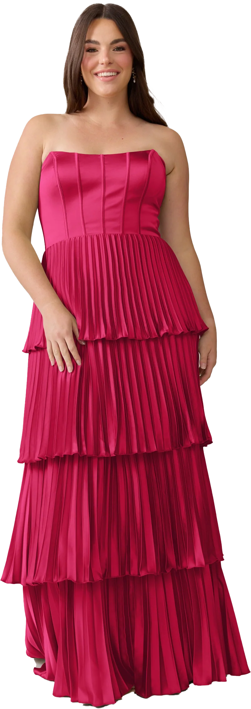 Collins Satin Pleated Dress | Made To Order - Image 121