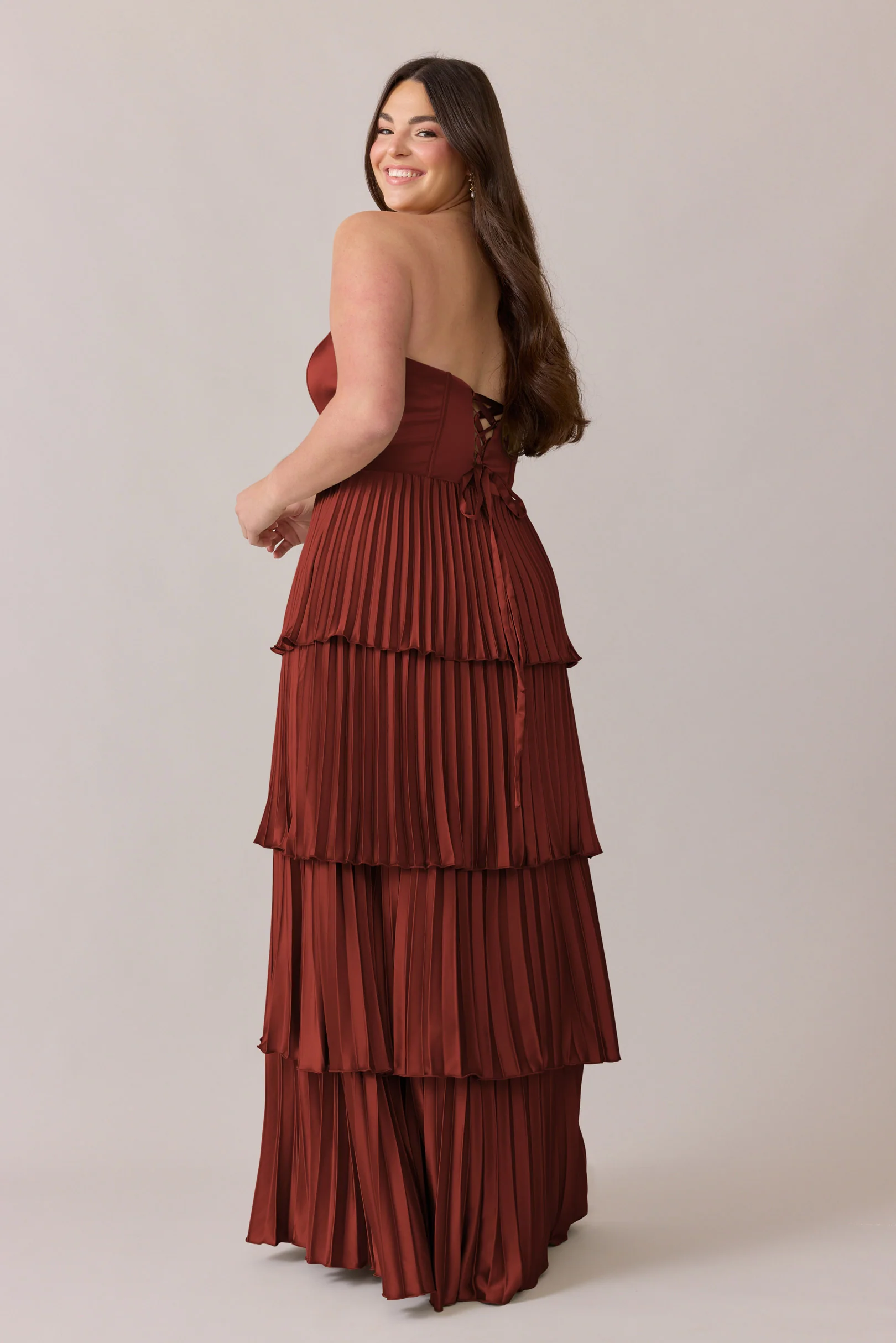 Collins Satin Pleated Dress | Made To Order - Image 13