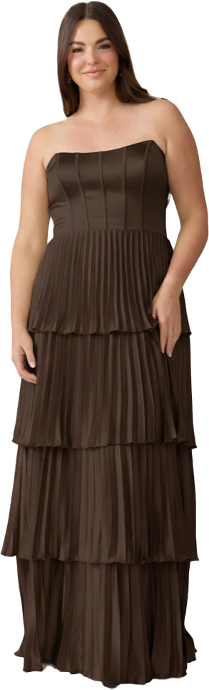 Collins Satin Pleated Dress | Made To Order - Image 168