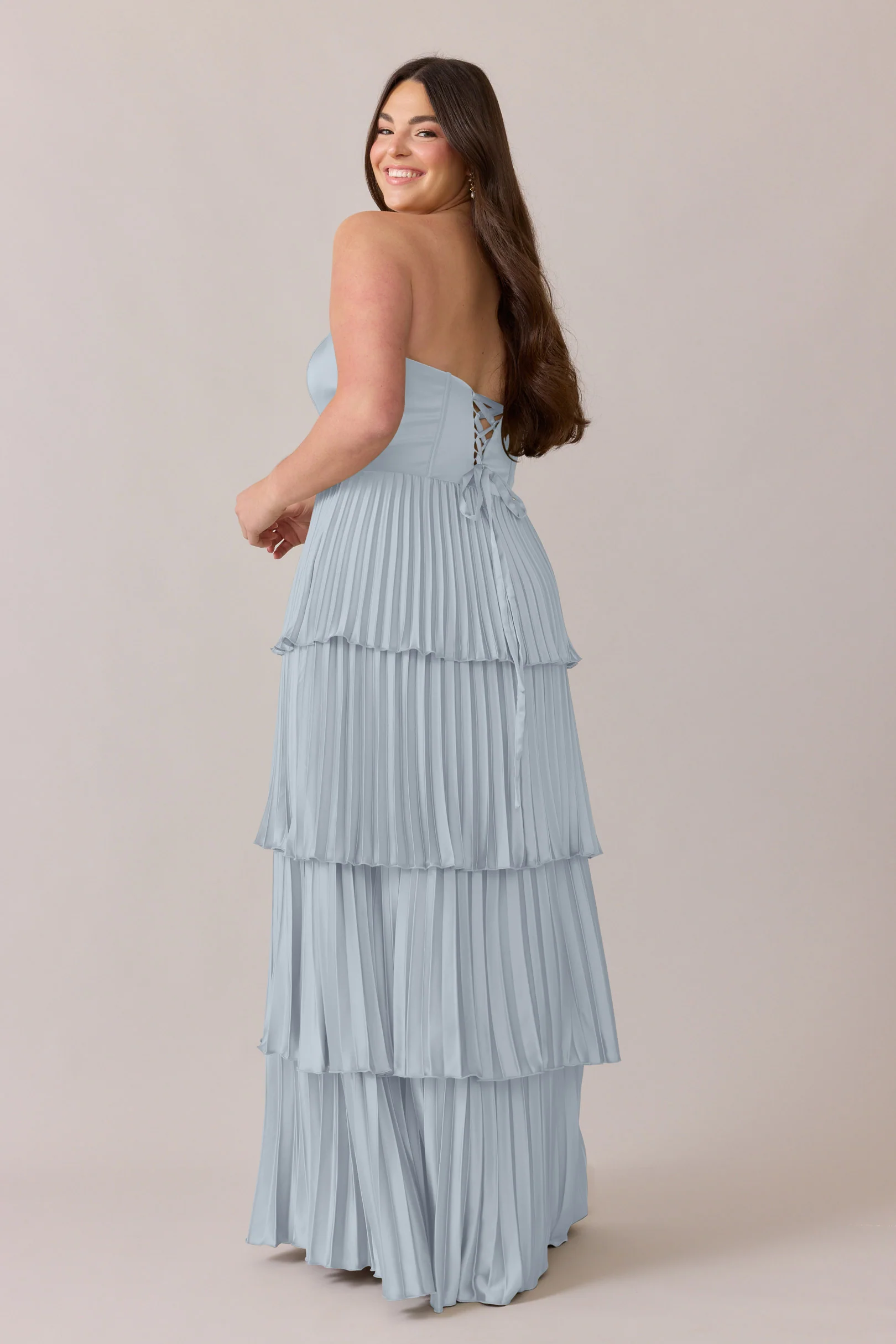 Collins Satin Pleated Dress | Made To Order - Image 19