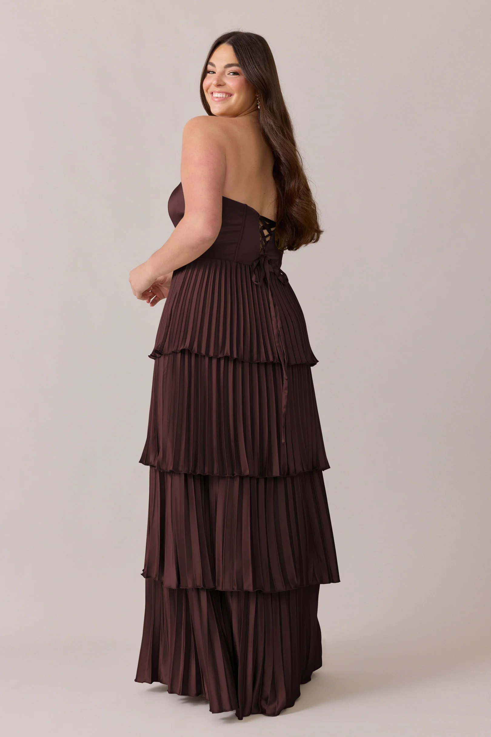 Collins Satin Pleated Dress | Made To Order - Image 51